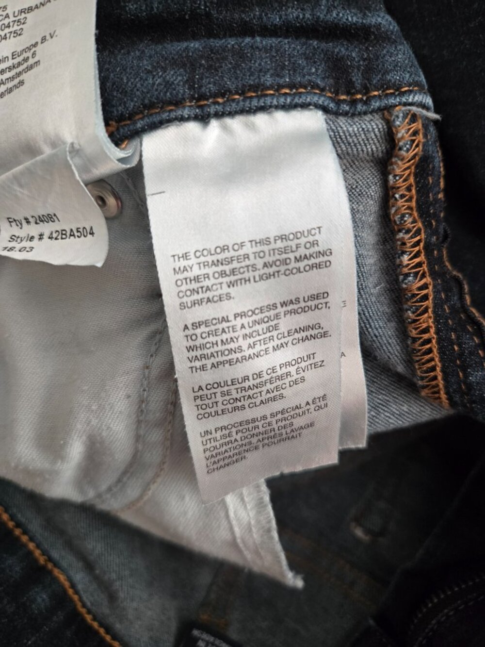 Calvin Klein 32x30 Dark Wash Skinny Stretch Jeans - Picture 5 of 7